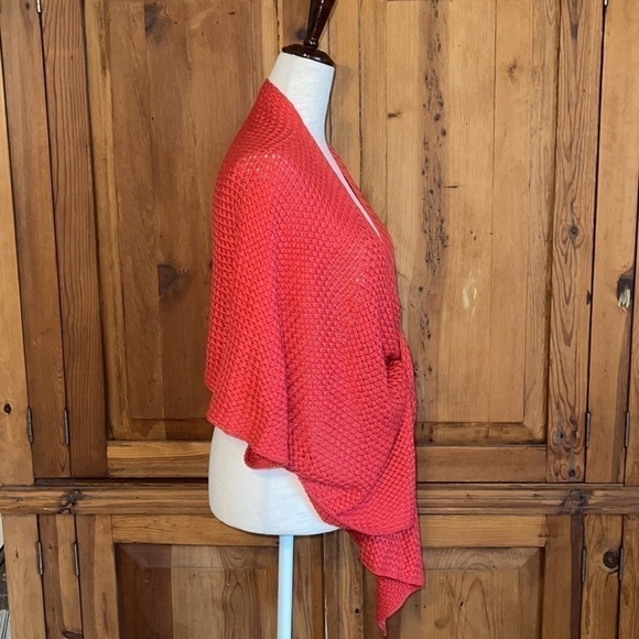 H.P 🧚‍♂️CORAL ONE SIZE KNITTED CARDIGAN/ WRAP/ KIMONO - Picture 8 of 16